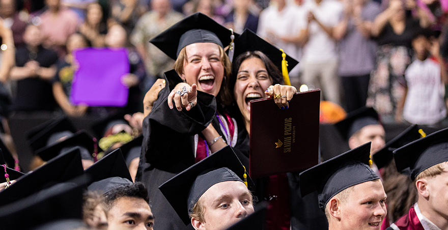 Students attend commencement