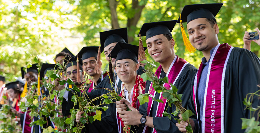 Students at the Ivy Cutting ceremony