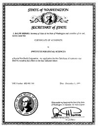 copy of the 'Certificate of Authority'