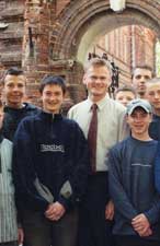 Photo of SPU Representative with Russian High School Students