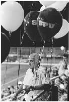 Cliff McCrath watches intently