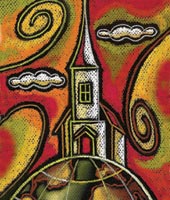 Illustration of a church by Leon Zernitsky