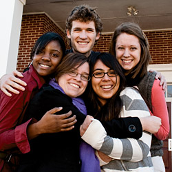 SPU students in Camden (left to right): Kirsten Jones, Lauren Oglesby, Chris Kyle, Rebecca Gonzalez, and Olivia Lenz