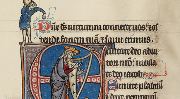 Image of King David playing the harp