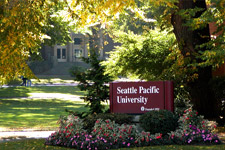 A view of McKinley Hall from entrance sign.
