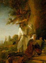 Rembrandt, Christ and St Mary Magdalen at the Tomb (1638).