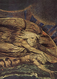 William Blake, Elohim Creating Adam (c. 1795-1805).