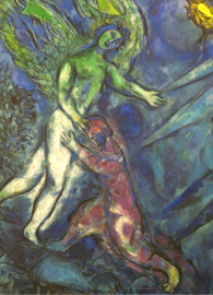 Marc Chagall, Jacob Wrestling with the Angel (c. 1963).