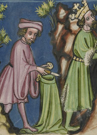 David Cutting Off a Piece of Saul's Robe (circa 1400 – 1410)