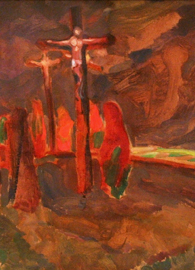 Jindřich Prucha, Crucifixion (1912). National Gallery in Prague. Wikimedia Commons.