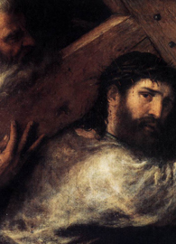 Christ Carrying the Cross (c. 1565). Painted by Titian.