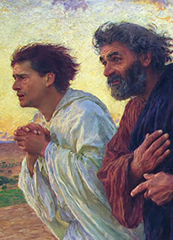 Disciples Peter and John Come Running to the Tomb...