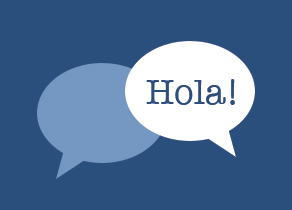 Speech bubbles with the word hola