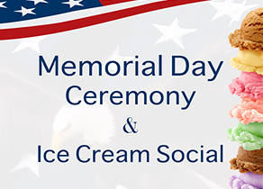 Graph showing text of memorial day ceremony and ice cream social