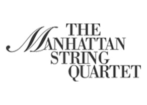 Logo showing the text The Manhattan String Quarter