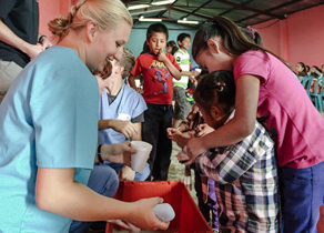 Professor Witham with nursing students in Guatemala in summer of 2015