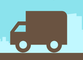 cartoon image of a moving truck