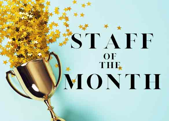 staff of the month graphic