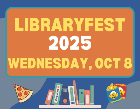 Graphic for LibraryFest 2025