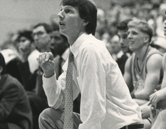 Former men's basketball Coach Ken Bone