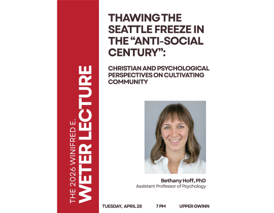 Weter Lecture 2026 Professor Bethany Hoff