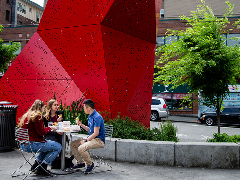 Students in Downtown Seattle